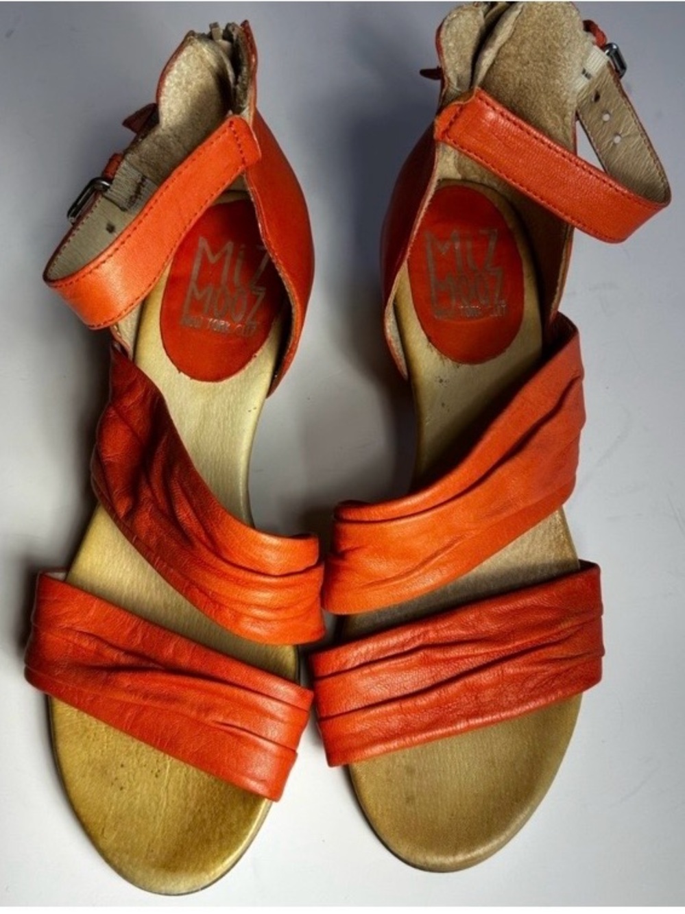 Miz Mooz Vibrant Orange Women's Sandals Size 9.5 US / 40 EU